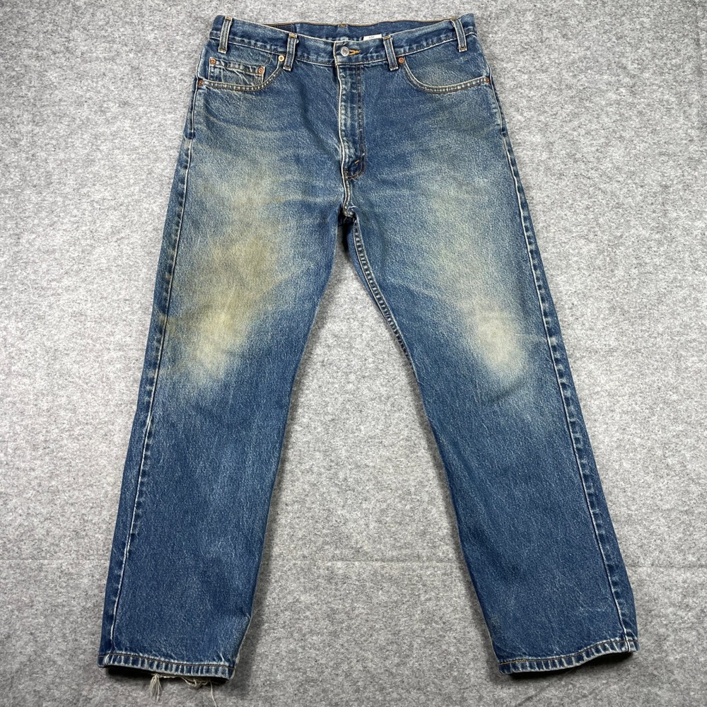 VTG Levis 505 Jeans Mens 36x29 (Fits 34x28) Blue Regular Straight Made In Canada